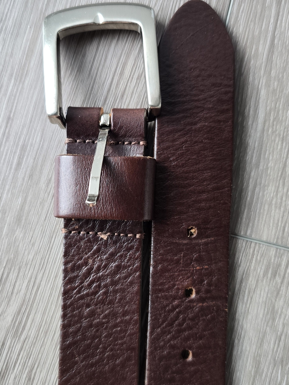 Kenneth Cole New York Brown Leather Belt Size 36 Handcrafted Argentina